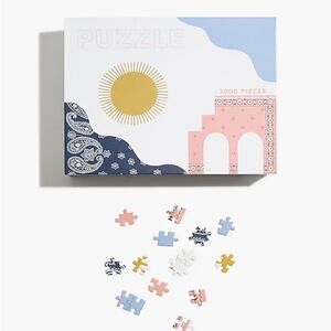 Madewell 1000 Piece Jigsaw Puzzle Sun Beach Greece Modern Contemporary